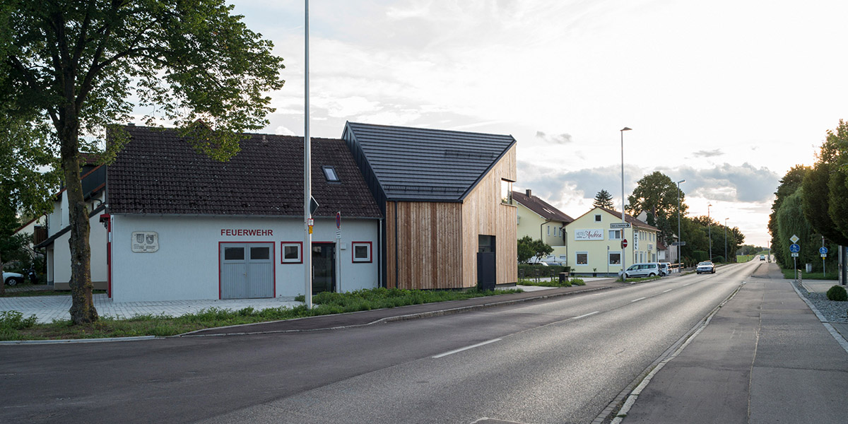 Feuerwehrhaus Roßfeld in Crailsheim, August 2020, Deutschland