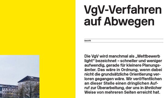 VgV-Verfahren auf Abwegen