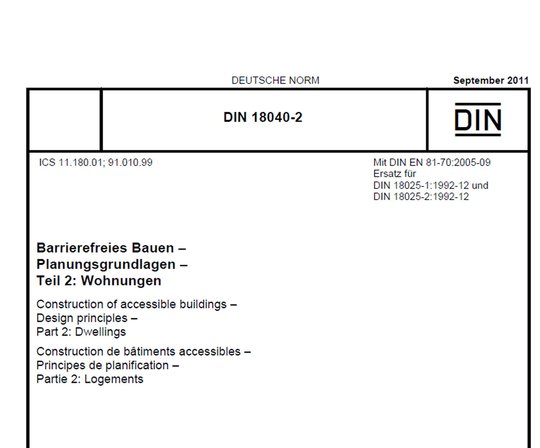 DIN 18040-2:2011-09 Wohnungen