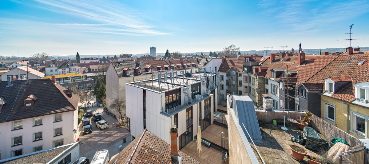 Baugruppe Stadelhofgasse, Architekten Planergemeinschaft: schaudt architekten bda, Konstanz | RAUMWERK Bauer + Bauer OHG, Konstanz | Projektteam: Martin Cleffmann, Christoph Bauer, Foto:  Emanuel Ecke