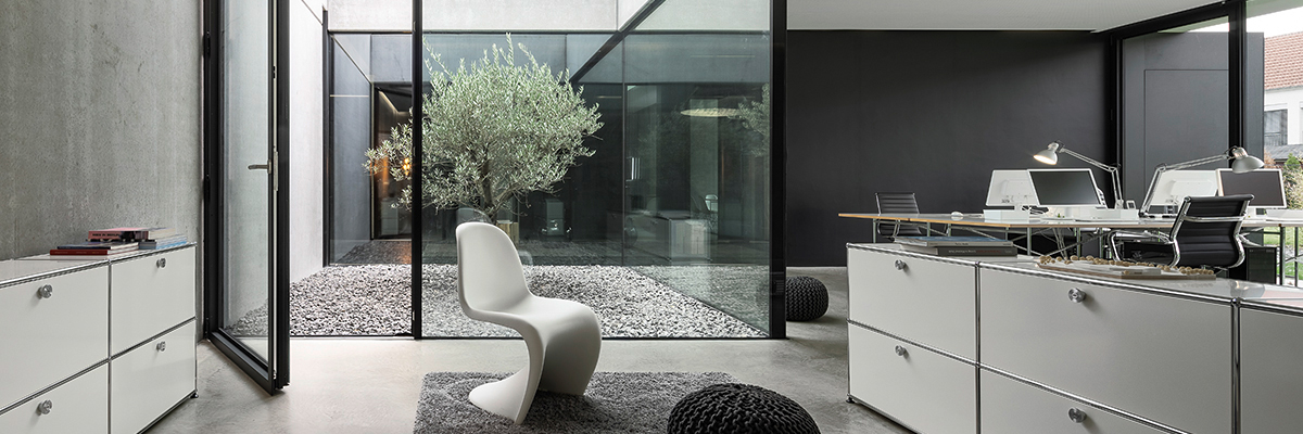 Prämiert beim Beispielhaften Bauen: Architekturbüro LaCroix _ green cubicle, Stutensee-Spöck; Architekten: lc [a] la croix [architekten], Nicole LaCroix, Freie Architektin, Stutensee ; Foto: Daniel Vieser . Architekturfotografie