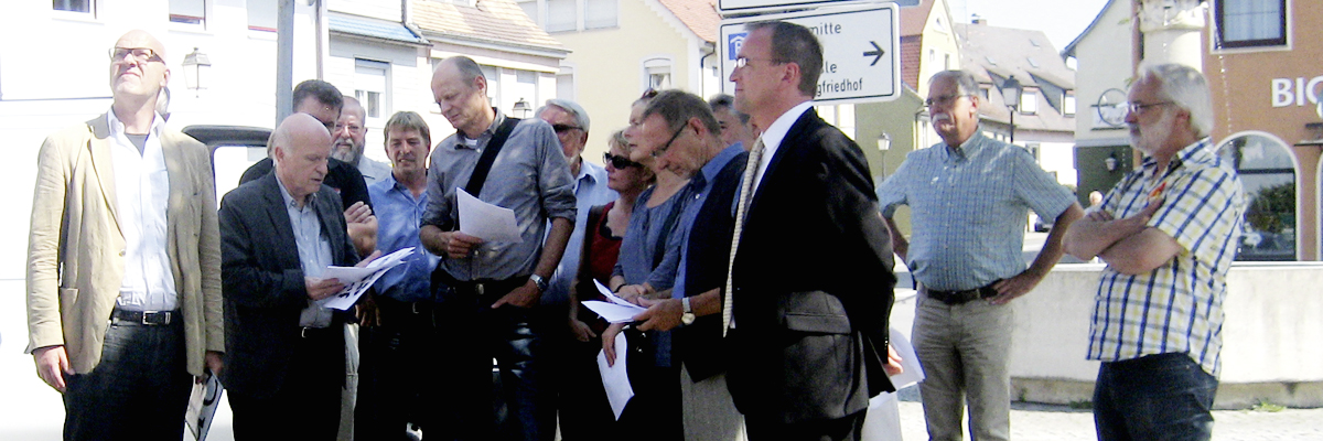 Der mobile Gestaltungsbeirat bei seinem ersten Einsatz in Weingarten 2012.