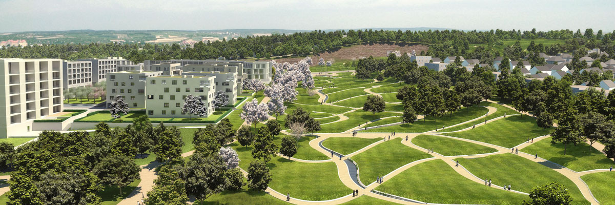 Die „Grüne Fuge“, konzipiert von der Arge Killesberg: Prof. Rainer Schmidt sowie Pfrommer + Roeder Landschaftarchitekten