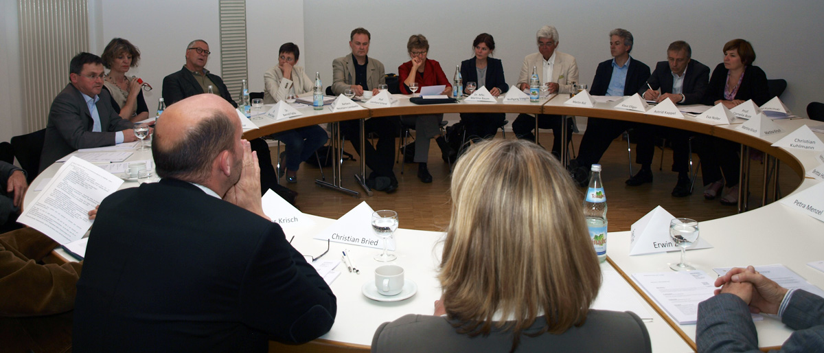 Diskussionsrunde beim ersten städtebaulichen Dialog