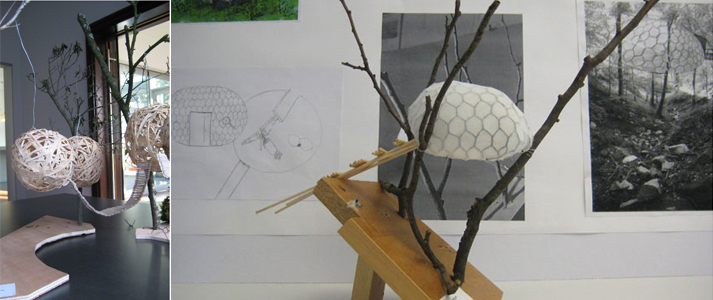 Modelle "Vier Kugeln" und "Lampion"