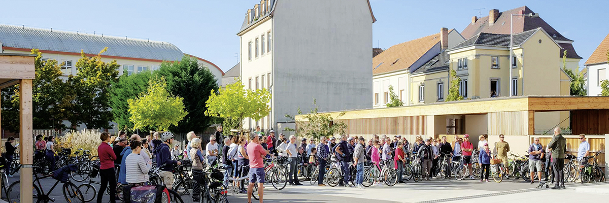 Viele Radler interessierte 2019 das Tourenthema in Colmar: „Stadt der Vergangenheit – Stadt der Zukunft“ | Fotos: Europäisches Architekturhaus Oberrhein