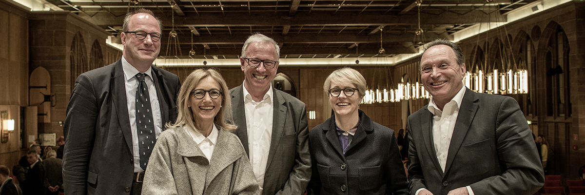 Christoph Markschies, Elisabeth Gräb-Schmid, Wolfgang Riehle, Gesine Weinmiller und Bernd Müller (Vermögen u. Bau Baden-Württemberg, Amtsleiter Mannheim u. Heidelberg) | Foto: Thilo Ross